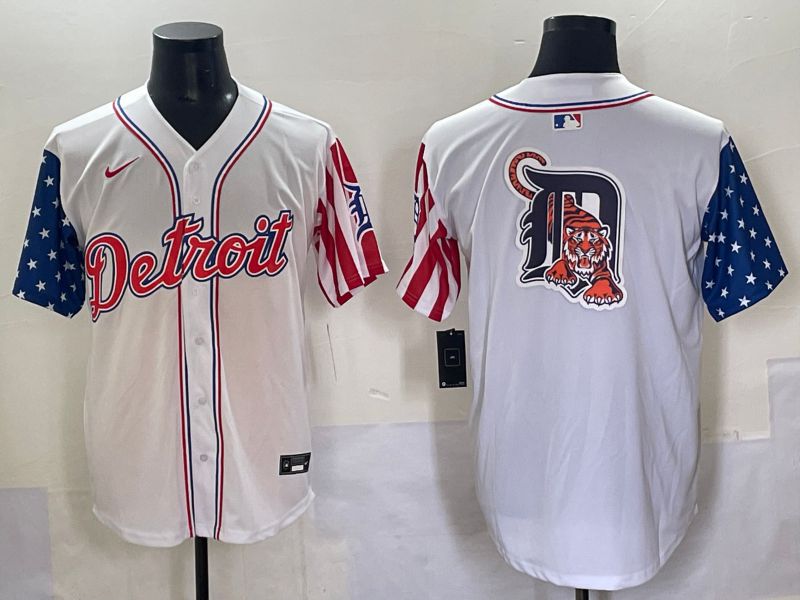 Men 2025 Detroit Tigers Blank White a generation of national flags Joint Name Nike MLB Jersey style 4